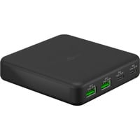 goobay Cargador de mesa multipuerto USB-C, PD, GaN, 65 vatios negro