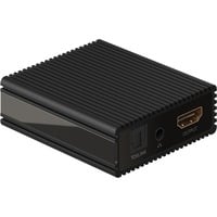 goobay Extractor de audio HDMI 4K @ 60 Hz, Splitter HDMI negro