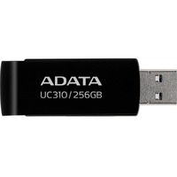 ADATA UC310 unidad flash USB 256 GB USB tipo A 3.2 Gen 1 (3.1 Gen 1) Negro, Lápiz USB negro, 256 GB, USB tipo A, 3.2 Gen 1 (3.1 Gen 1), 100 MB/s, Girar, Negro