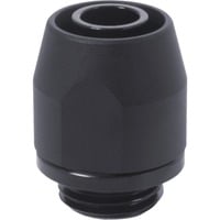 Alphacool Boquilla de montaje HF TPV metal - 12,7/7,6mm recta - negro, Conexión negro