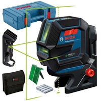 Bosch GCL 2-50 G Professional Nivel de línea/punto 15 m, Láser de líneas cruzadas azul/Negro, 15 m, 0,3 mm/m, 4°, 50 m, 4 s, Verde
