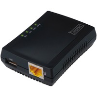 Digitus Servidor de red multifunción con 1 puerto USB 2.0, Servidores de red multifunción Negro, Actividad, Enlace, Poder, USB, Taiwán, LAN Ethernet, 10,100 Mbit/s, FTP, SMB, CIFS