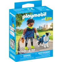 PLAYMOBIL My Life Jogger con Border Collie, Juegos de construcción 