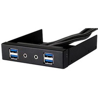 SilverStone FP32-E tarjeta y adaptador de interfaz Interno USB 3.2 Gen 1 (3.1 Gen 1), Panel frontal negro, Paralelo, USB 3.2 Gen 1 (3.1 Gen 1), Audio in, Auoio out, Negro, 101,6 mm, 120 mm