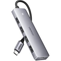 UGREEN 70336 hub de interfaz USB 3.2 Gen 1 (3.1 Gen 1) Type-C 5000 Mbit/s, Hub USB gris, USB 3.2 Gen 1 (3.1 Gen 1) Type-C, USB 3.2 Gen 1 (3.1 Gen 1) Type-A, 5000 Mbit/s, 0,15 m, Samsung: Galaxy S10 / S10 + / S9 / S9 + / S8 / S8 + / Note 9 / Note 8/ Note 10+/ Note 10 Huawei:..., 104 mm