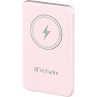 Verbatim Charge 'n' Go Polímero de litio 5000 mAh Cargador inalámbrico Rosa, Banco de potencia rosa, 5000 mAh, Polímero de litio, Quick Charge 3.0, Cargador inalámbrico, Rosa
