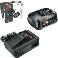 Bosch Set de inicio de batería 18V 1x 2,5Ah + cargador rápido AL 18V-44, Conjunto negro