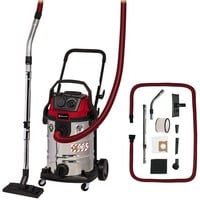 EINHELL 2342465, Aspiradora en húmedo y en seco rojo/Acero fino