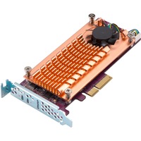QNAP QM2-2S-220A tarjeta y adaptador de interfaz Interno M.2 PCIe, M.2, PCIe 2.0, Oro, M.2 22110/2280