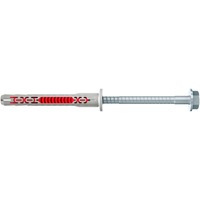 fischer Taco de vástago largo DuoXpand 10x80 FUS, Pasador gris claro/Rojo