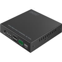 Digitus Receptor KVM IP de fibra HDMI, Switch KVM negro