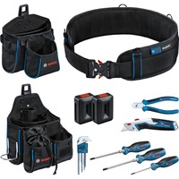 Bosch Cinturón de herramientas y juego de herramientas profesionales, Cinturón para herramientas negro