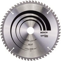 Bosch Disco De Sierra Circular Optiline Wood, Hoja de sierra Madera, 25,4 cm, 1,4 mm, 2 mm, Bosch, 1 pieza(s)