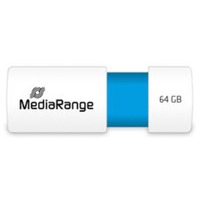 MediaRange Color Edition 64 GB, Lápiz USB blanco/Celeste