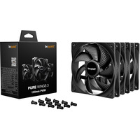 be quiet! Pure Wings 3 120 mm PWM Triple Pack Carcasa del ordenador Ventilador 12 cm Negro 3 pieza(s) negro, Ventilador, 12 cm, 1600 RPM, 84,8 m³/h, Negro