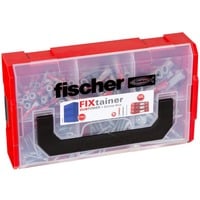 fischer FixTainer DuoPower + tornillo NV, Pasador gris claro/Rojo
