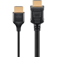 goobay Cable HDMI delgado de alta velocidad con Ethernet, 8K @ 60Hz negro