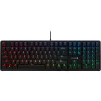CHERRY G80-3000N RGB teclado Universal USB QWERTY Internacional de EE.UU. Negro negro, Alámbrico, USB, Interruptor mecánico, QWERTY, LED RGB, Negro