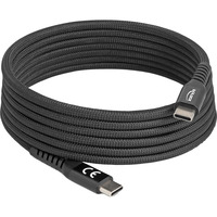 DeLOCK Cable USB-C 2.0 con revestimiento textil magnético negro
