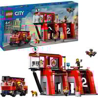 LEGO City Parque de Bomberos con Camión de Bomberos, Juegos de construcción Juego de construcción, 6 año(s), Plástico, 843 pieza(s), 1,78 kg
