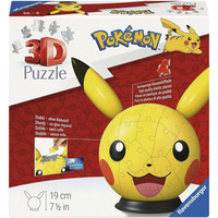 Ravensburger 3D Bola de rompecabezas Pokémon Pikachu con orejas, Puzzle 