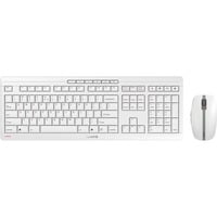 CHERRY Stream Desktop Recharge teclado Ratón incluido Universal RF inalámbrico QWERTY Inglés Gris, Juego de escritorio blanco/Gris, Completo (100%), Inalámbrico, RF inalámbrico, QWERTY, Gris, Ratón incluido