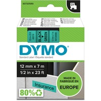 Dymo D1 - Etiquetas estándar - Negro sobre verde - 12mm x 7m, Cinta de escritura negro, Negro sobre verde, Poliéster, Bélgica, -18 - 90 °C, DYMO, LabelManager, LabelWriter 450 DUO