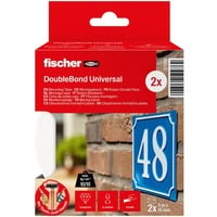 fischer GOW Cinta de montaje Multipack, 2 rollos, Cinta adhesiva transparente