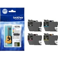 Brother LC421XLVAL cartucho de tinta 1 pieza(s) Original Negro, Cian, Magenta, Amarillo Negro, Cian, Magenta, Amarillo, 1 pieza(s), 500 páginas, Multipack