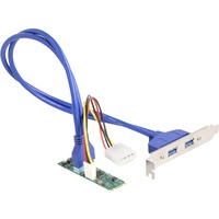 DeLOCK Convertidor M.2 Key B+M conector > 2 x USB 5 Gbps Tipo-A, Ampliación de interfaces 