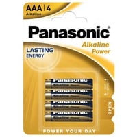 Panasonic LR03APB Batería de un solo uso AAA Alcalino Batería de un solo uso, AAA, Alcalino, 1,5 V, 4 pieza(s), Azul, Oro