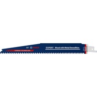 Bosch Expert 2608900398 Hoja para sierra recíproca Acero de alto carbono (HCS) 1 pieza(s), Hoja de sierra Hoja para sierra recíproca, Madera noble, Plástico, Madera, Madera con clavos, Acero de alto carbono (HCS), Azul, 17,5 cm, 5 - 7
