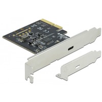 DeLOCK 89036 tarjeta y adaptador de interfaz Interno PCIe, USB 3.2 Gen 2 (3.1 Gen 2), Controlador USB PCIe, PCIe, USB 3.2 Gen 2 (3.1 Gen 2), Perfil bajo, PCIe 3.0, Acero inoxidable, PC