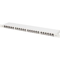 Digitus Panel de parcheo de alta densidad CAT 6A, clase EA, 24 puertos, Patch Panel gris