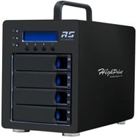 HighPoint RocketStor 6434TS External SAS/SATA RAID Tower, Caja de unidades negro