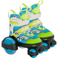 HUDORA Patín de ruedas My First Quad LED Talla 30-33, Patines verde/Azul