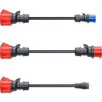 go-e Juego de adaptadores para Gemini flex 22 kW, juego de 3 piezas negro