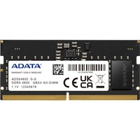 ADATA AD5S480016G-S módulo de memoria 16 GB 1 x 16 GB DDR5 4800 MHz ECC, Memoria RAM negro, 16 GB, 1 x 16 GB, DDR5, 4800 MHz, 262-pin SO-DIMM