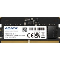 ADATA Premier módulo de memoria 16 GB 1 x 16 GB DDR5 ECC, Memoria RAM negro, 16 GB, 1 x 16 GB, DDR5, 4800 MHz, 262-pin SO-DIMM