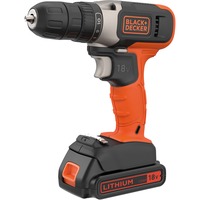 BLACK+DECKER Taladro atornillador a batería BCD001C1, 18 voltios, Taladro/destornillador naranja/Negro