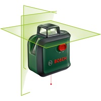 Bosch Advanced Level 360 Nivel de línea 24 m 500-540 nm (< 10mW), Láser de líneas cruzadas verde/Negro, 24 m, 0,4 mm/m, 4°, 4 s, Horizontal/Vertical, Verde