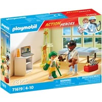 PLAYMOBIL Action Heroes Pediatra con Osito de Peluche, Juegos de construcción 