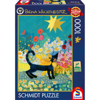 Schmidt Spiele Rosina Wachtmeister: Gato en el mar de flores, Puzzle 