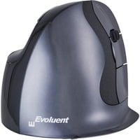 Evoluent BNEEVRDW ratón Oficina mano derecha RF inalámbrico Laser 3200 DPI negro/Plateado, mano derecha, Diseño vertical, Laser, RF inalámbrico, 3200 DPI, Negro