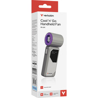 Verbatim Cool n Go Air Jet, Ventilador gris/Violeta