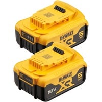 DEWALT XR Akku-Starterkit DCB184P2, 18Volt 5Ah, Batería amarillo/Negro