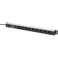 Digitus Regleta de enchufes PDU con perfil de aluminio, 9 salidas negro/Aluminio