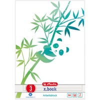 Herlitz GREENline cuaderno y block A4 50 hojas Verde, Blanco, Bloque de Colegio Imagen, Verde, Blanco, A4, 50 hojas, 70 g/m², Papel rayado