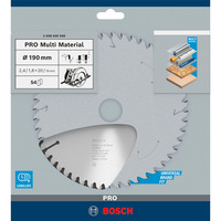Bosch Hoja de sierra circular PRO Multi Material, Ø 190mm, 54 dientes 