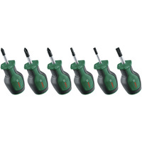 Bosch Juego de destornilladores cortos, 6 piezas verde/Negro